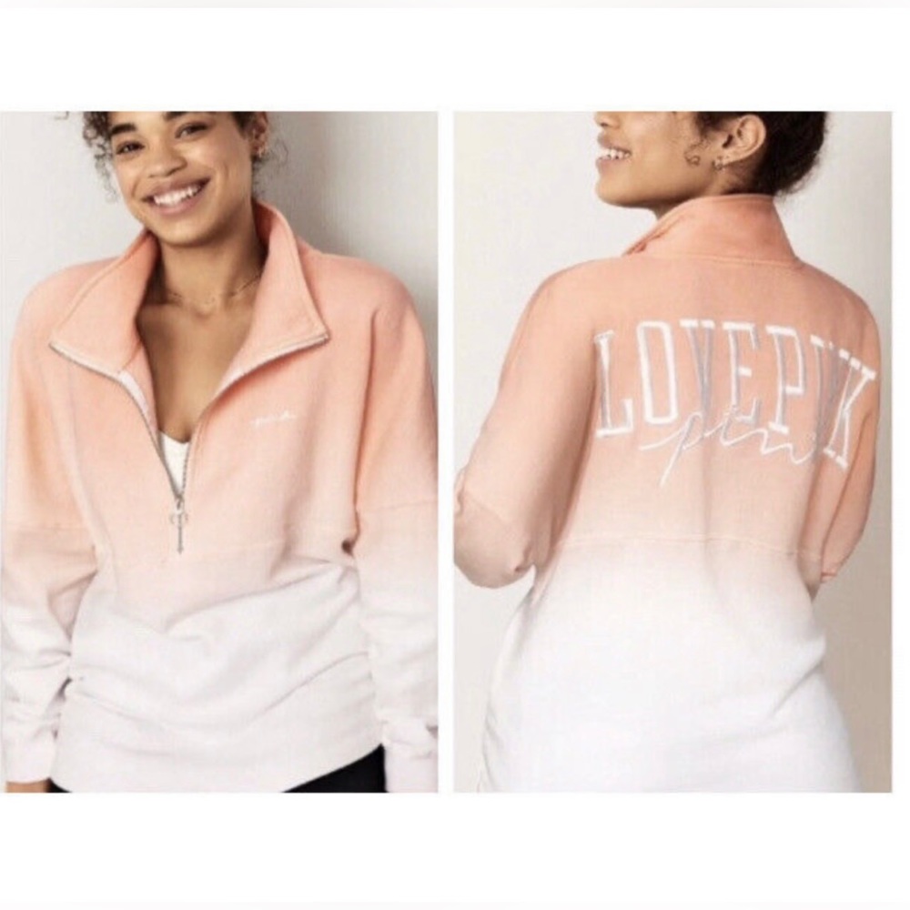 VICTORIA’S SECRET PINK Dip Dye Varsity Crew. - Picture 4 of 6